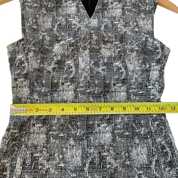 MM Lafleur Women’s 0P Aditi Sheath Dress Black White Crackle Print Sleeveless - Picture 12 of 14